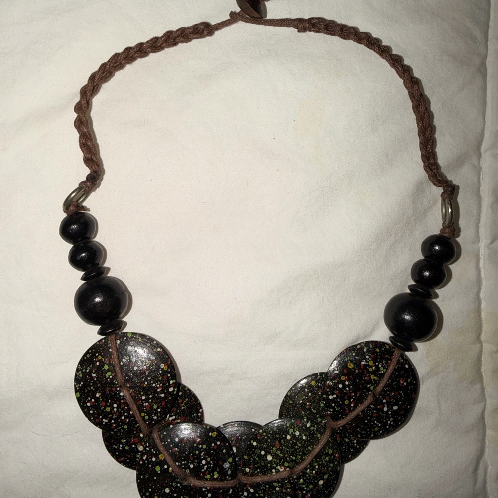 Black and Brown Beaded Necklace